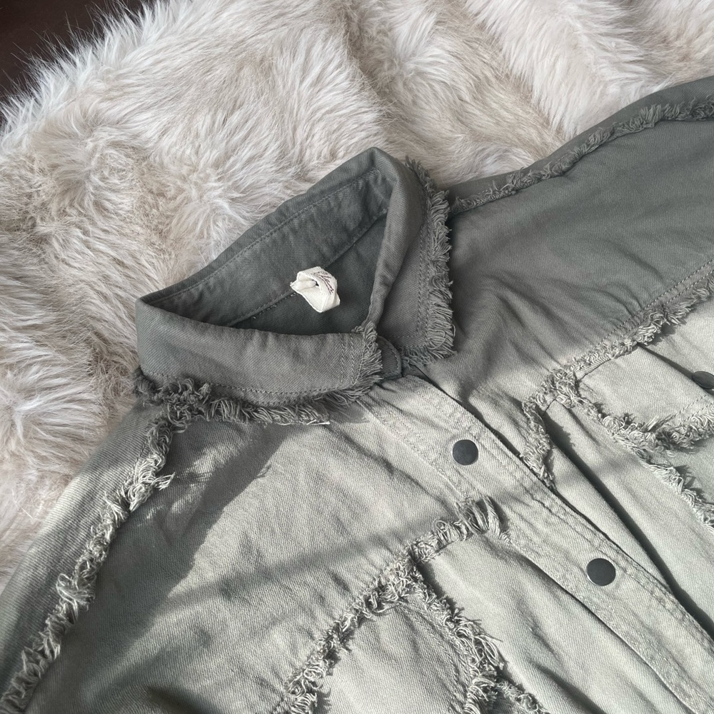 Elan Rock & Roll Olive Military-Style Jacket - Picture 3 of 5